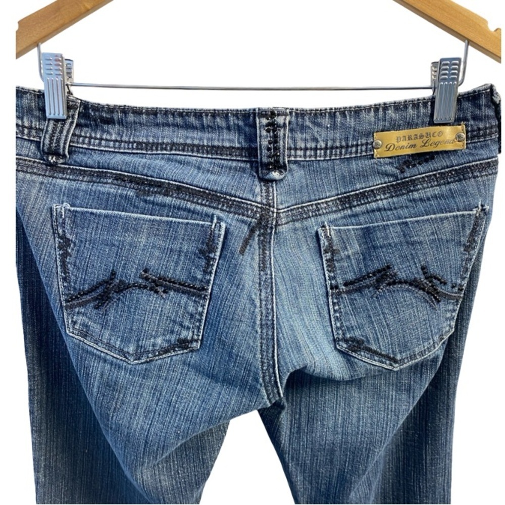 Parasuco Denim Legend Straight Leg Blue Jeans Crystal Embellishment Size 28 - Picture 13 of 16